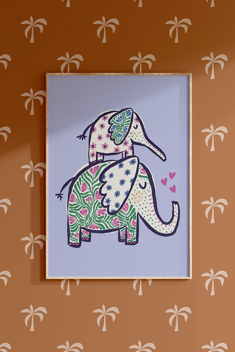 Poster Strong Mom Elephant (A4-A3) - Luz and Moon