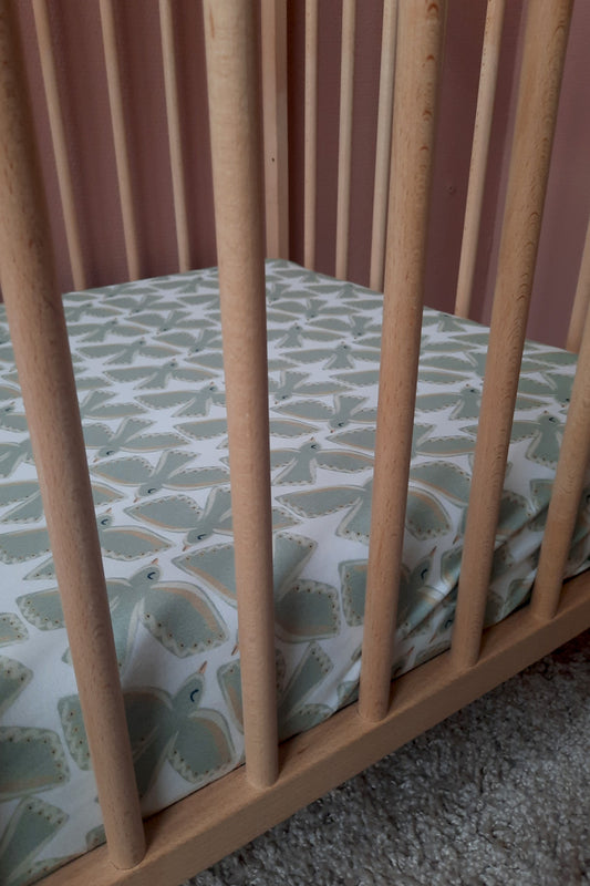 Ledikant hoeslaken Lovebird Ecru - Luz and Moon