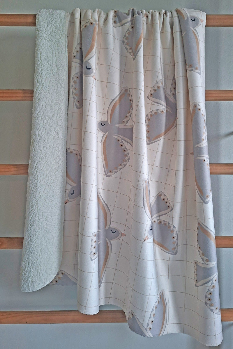 Sherpa fleece deken met print - Luz and Moon