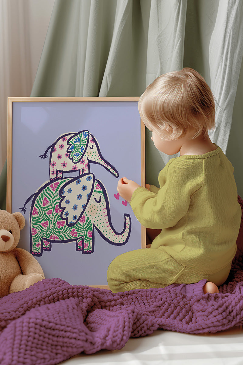 Poster Strong Mom Elephant (A4-A3) - Luz and Moon