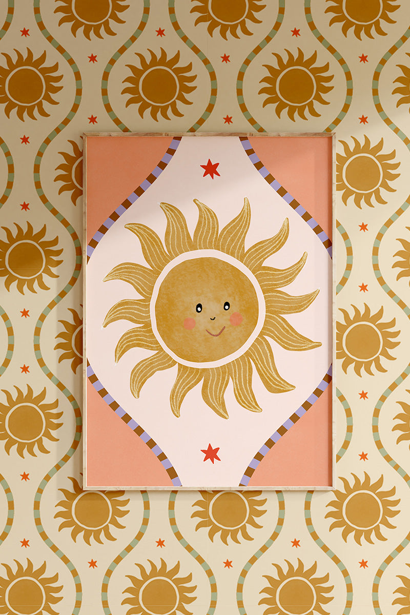 Poster Sol peach - A4-A3 - Luz and Moon