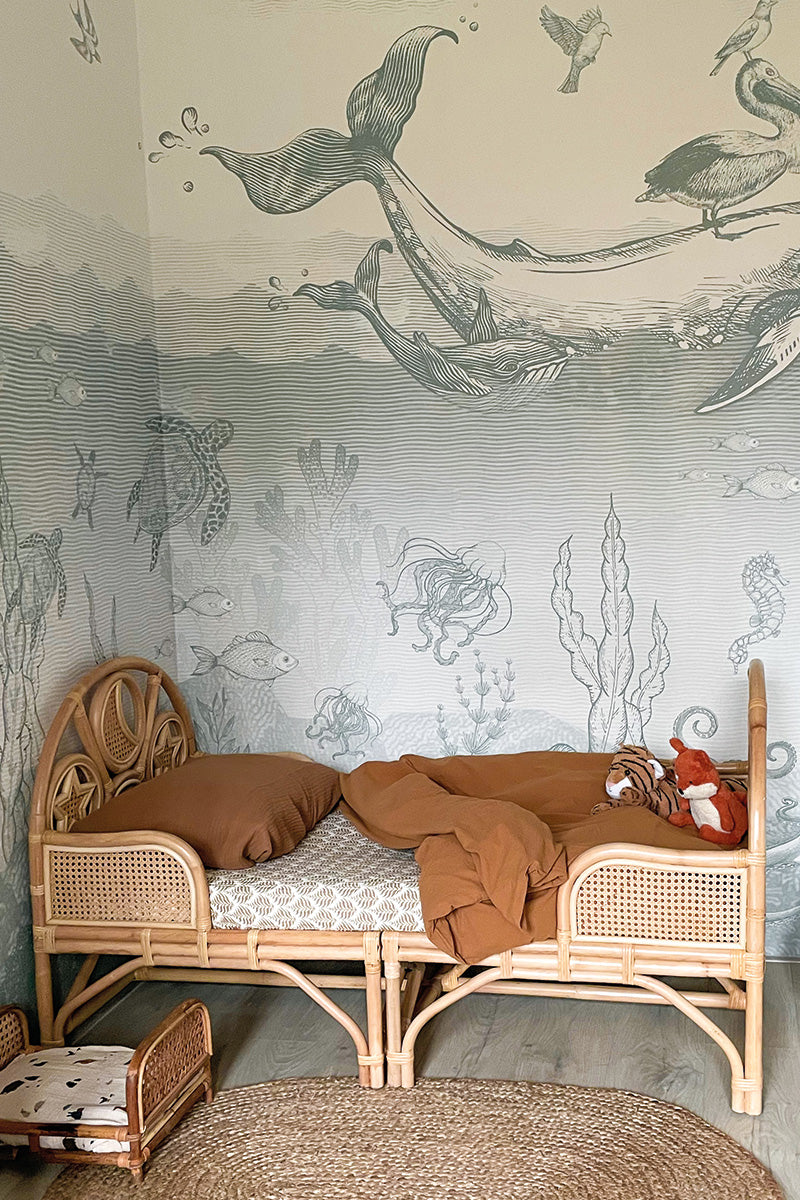 Rotan peuterbed Oliver Teddy - Luz and Moon