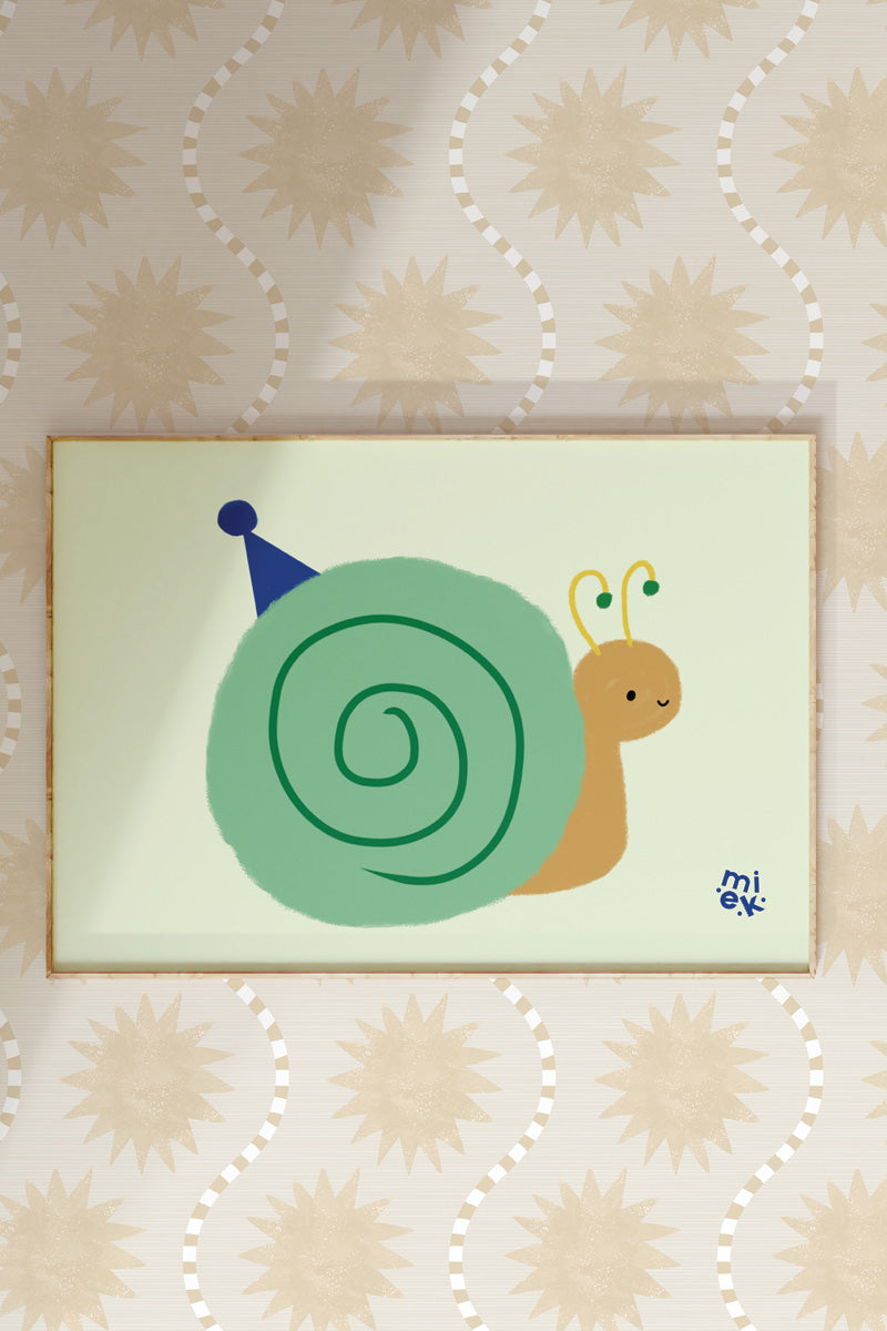 Poster Teddy Slak - Groen (A4 - 30x40cm)