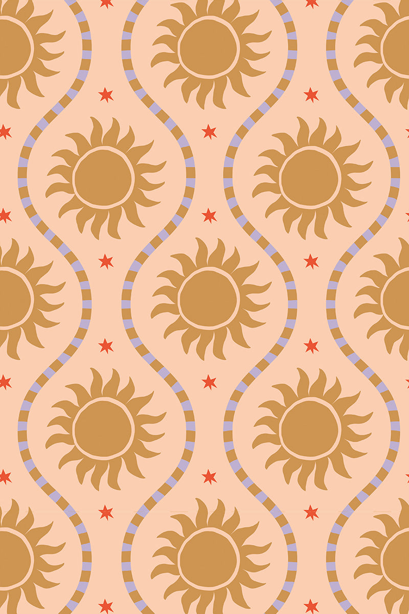 Behang Sol - Peachy Pink - Luz and Moon