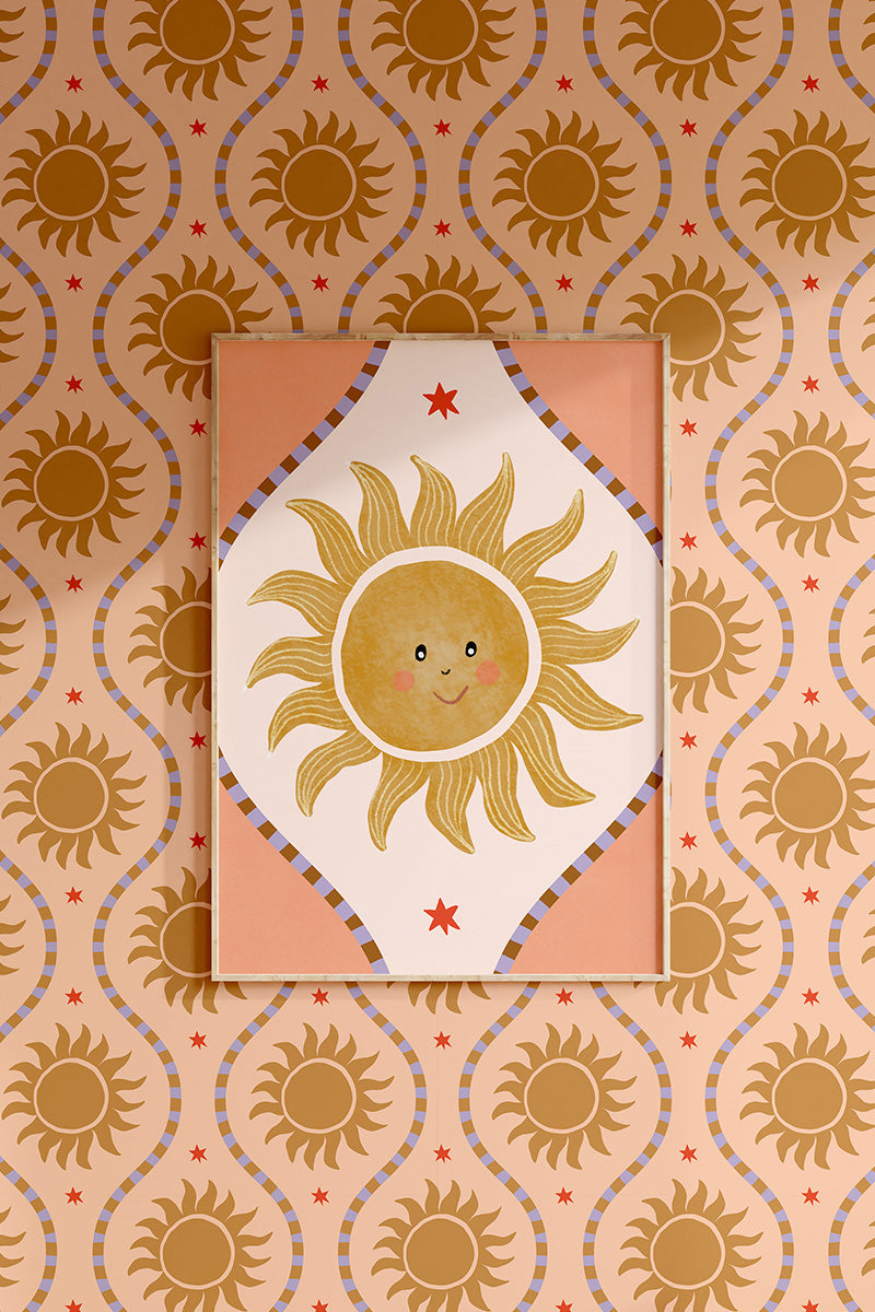 Behang Sol - Peachy Pink - Luz and Moon