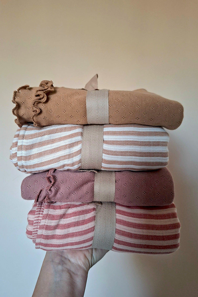 Katoenen Ajour Deken - Clay