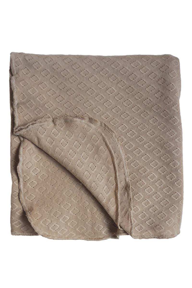 Hydrofiele deken Pointelle tricot Taupe - Luz and Moon