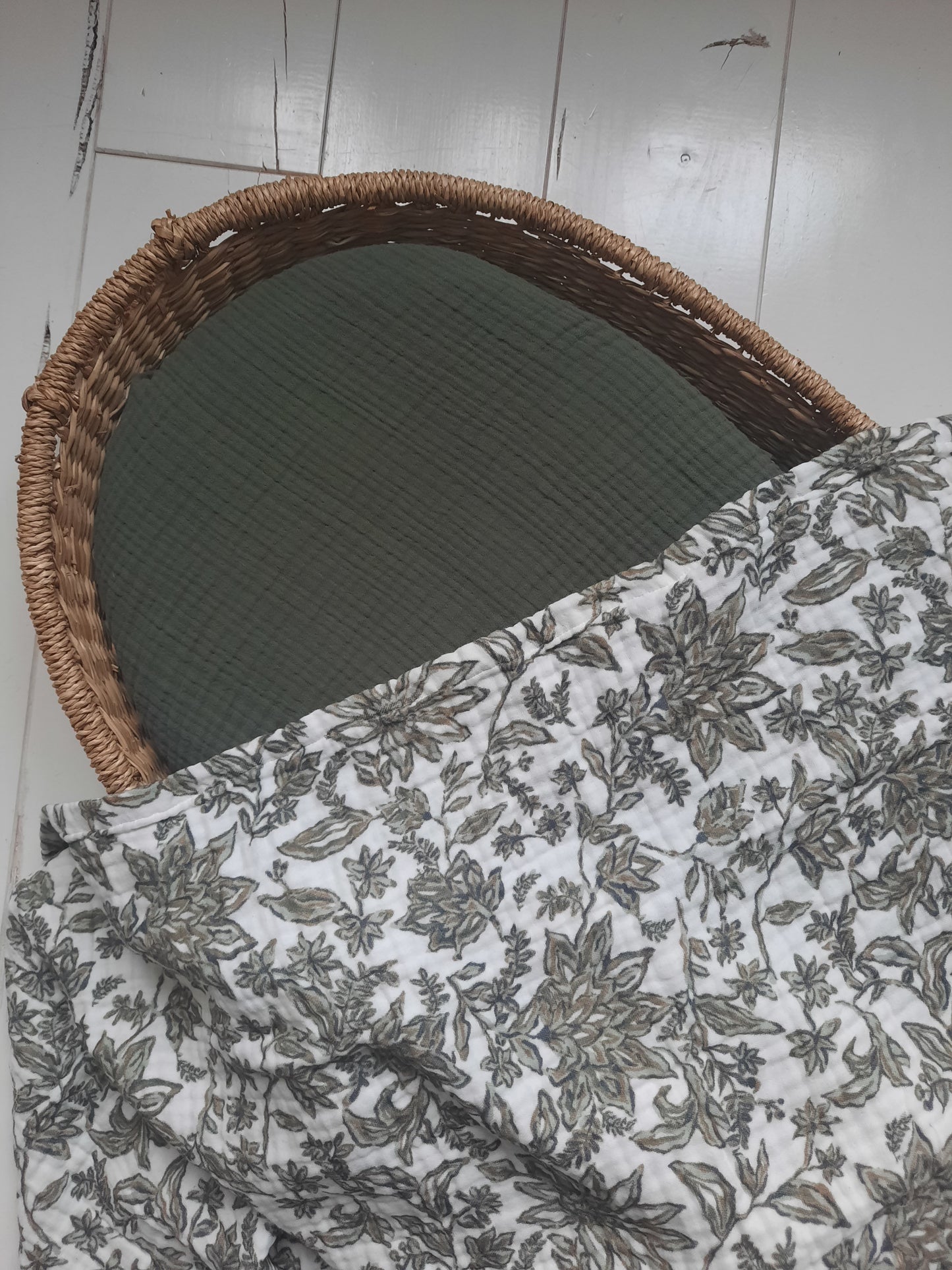 NIEUW - XL Swaddle Uni forest - 120x120cm - Luz and Moon