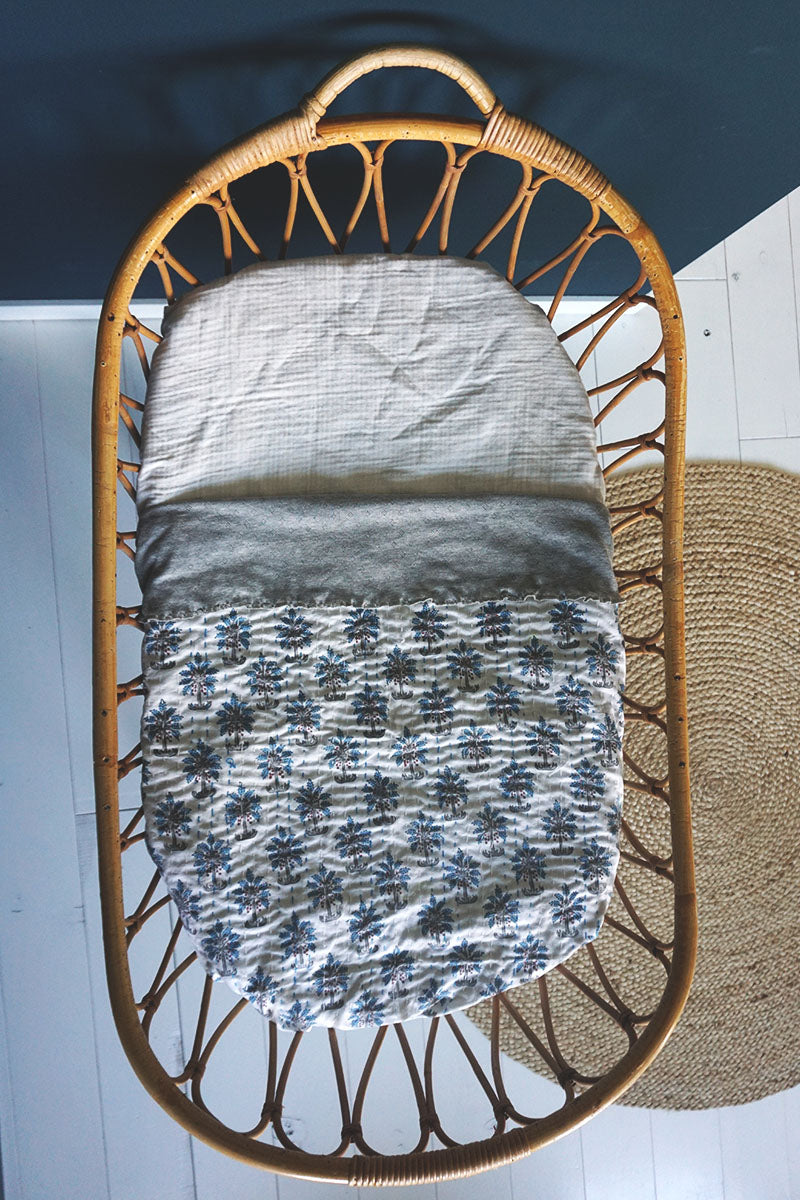 Wieg en ledikant Kantha quilt Palm - Luz and Moon