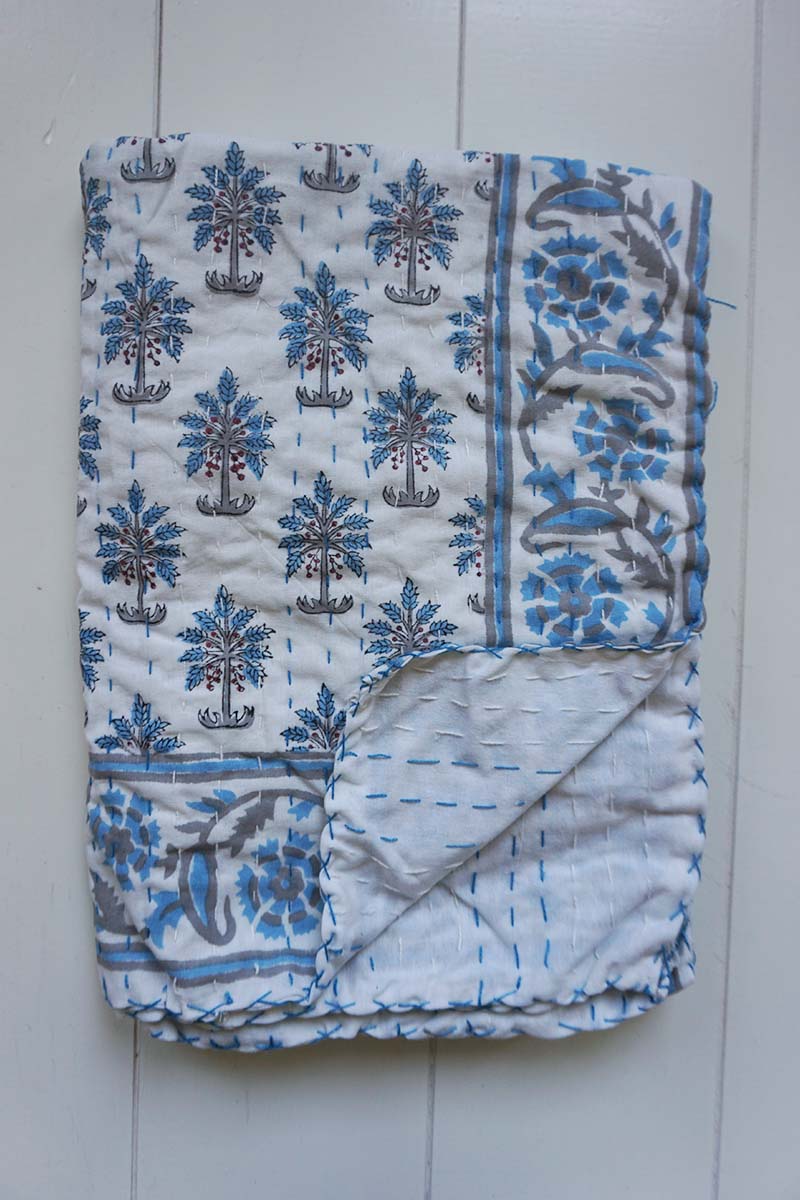 Wieg en ledikant Kantha quilt Palm - Luz and Moon
