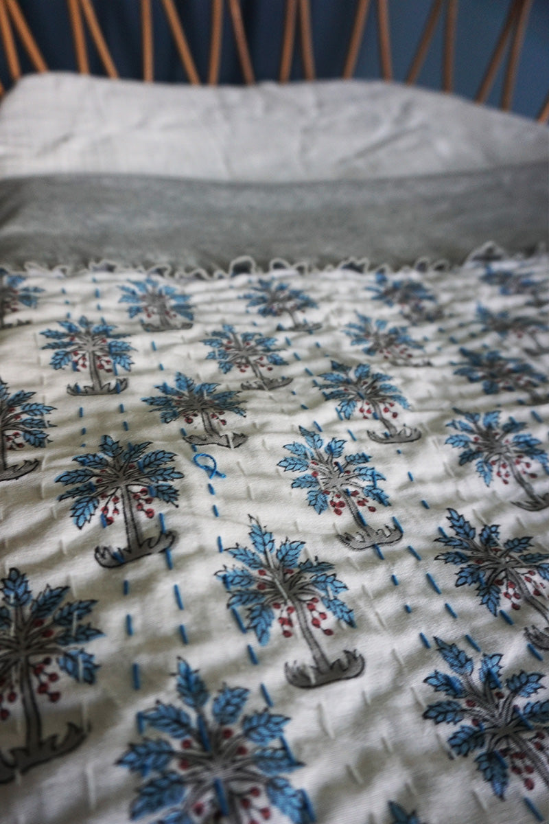 Wieg en ledikant Kantha quilt Palm - Luz and Moon