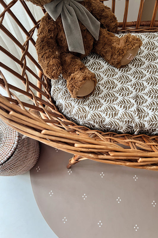 Wieg en Ledikant hoeslaken India mocca - Luz and Moon