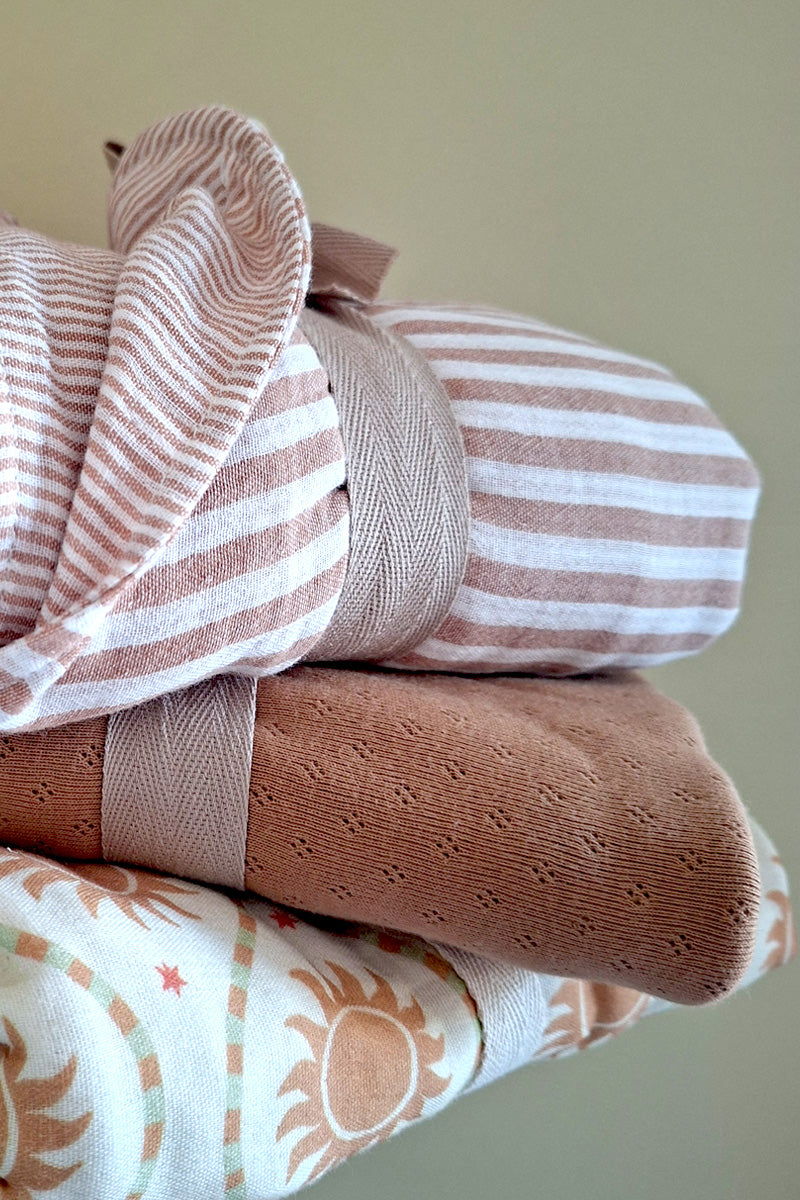 Katoenen Ajour deken - Caramel