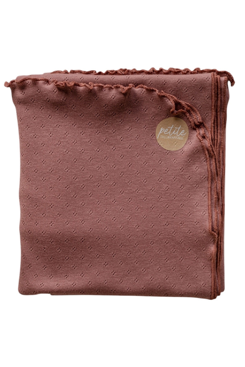 Katoenen Ajour Deken - Clay