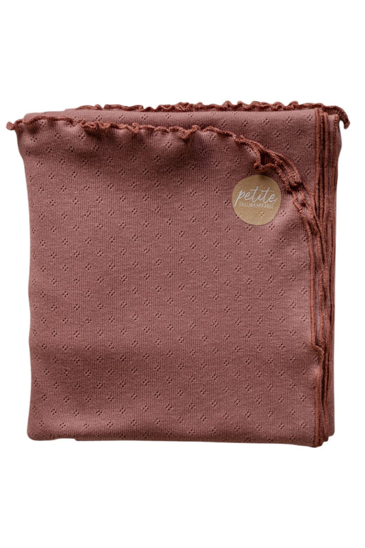 Katoenen Ajour Deken - Clay