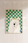 Poster Blokjes Beer Groen (A4-30x40cm) - Luz and Moon