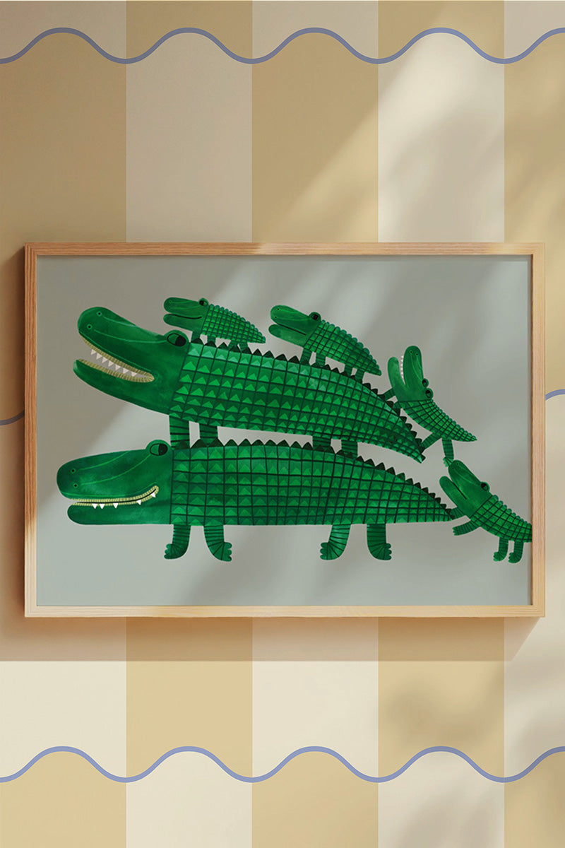 Poster Crocodile Family -A3