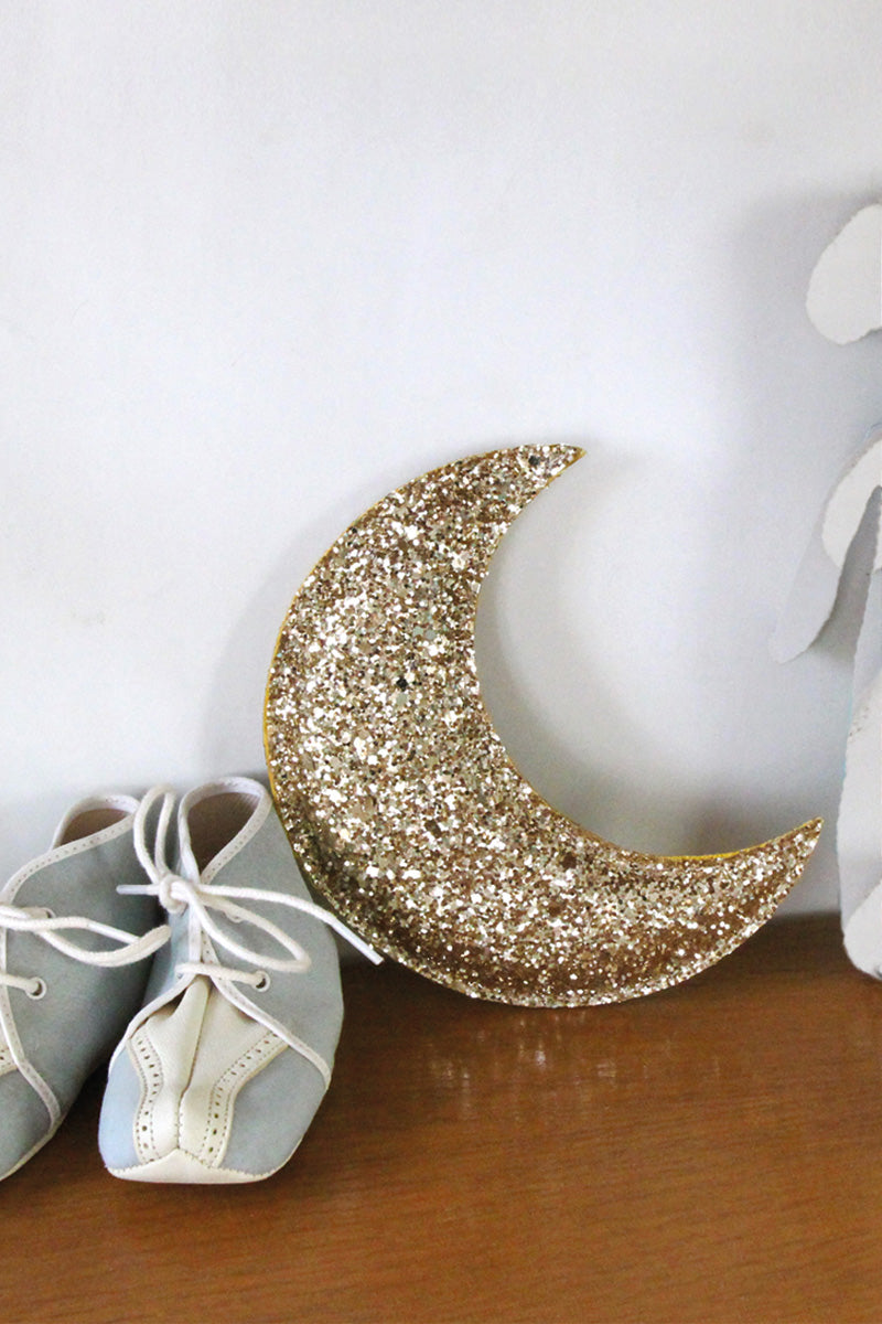 Wanddecoratie - Sparkle Moon goud