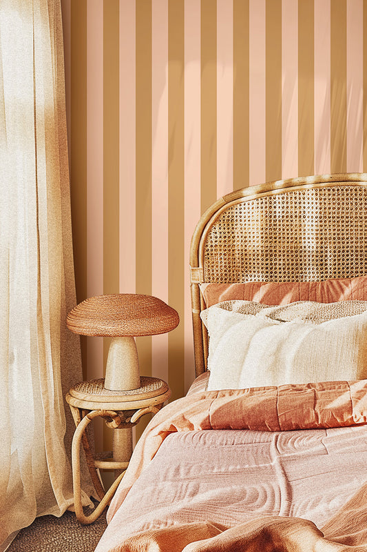 Behang Joy - peachy pink - Luz and Moon