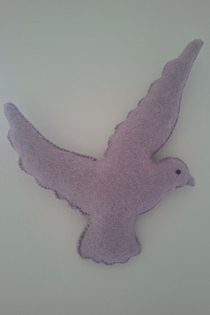 Vilten wandvogel Lila - 2 varianten