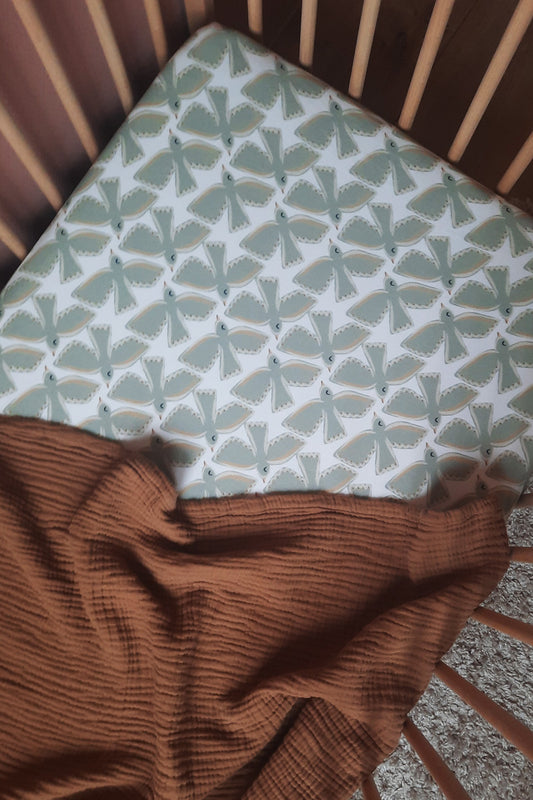 Ledikant hoeslaken Lovebird Ecru - Luz and Moon