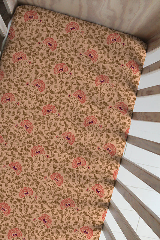 Ledikant hoeslaken Lou Peachy Pink
