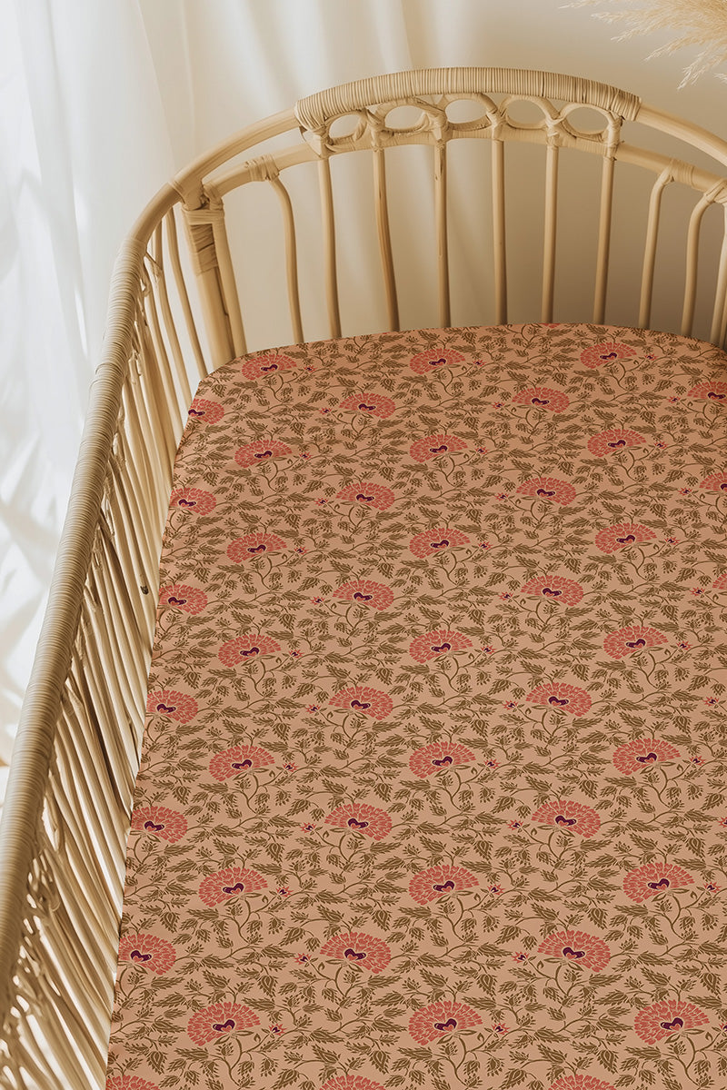 Ledikant hoeslaken Lou Peachy Pink