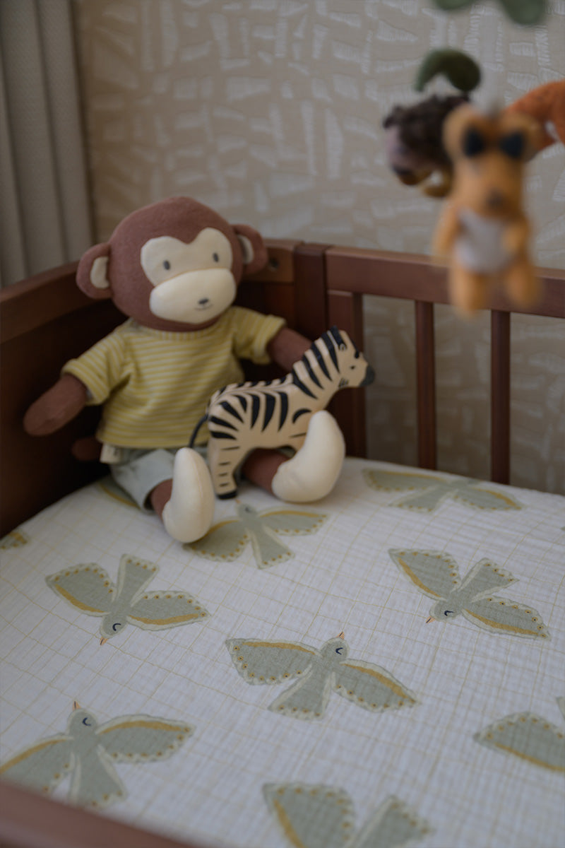 Ledikant hoeslaken Mosi ecru - Luz and Moon