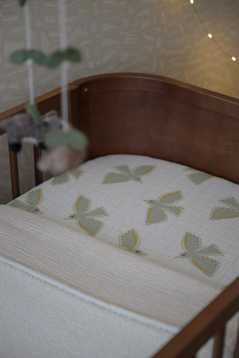 Ledikant hoeslaken Mosi ecru - Luz and Moon