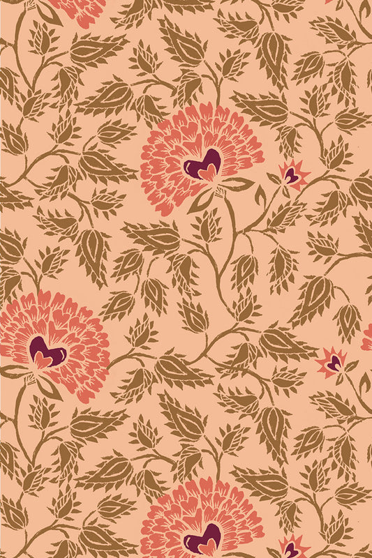 Behang Lou - Peachy rose