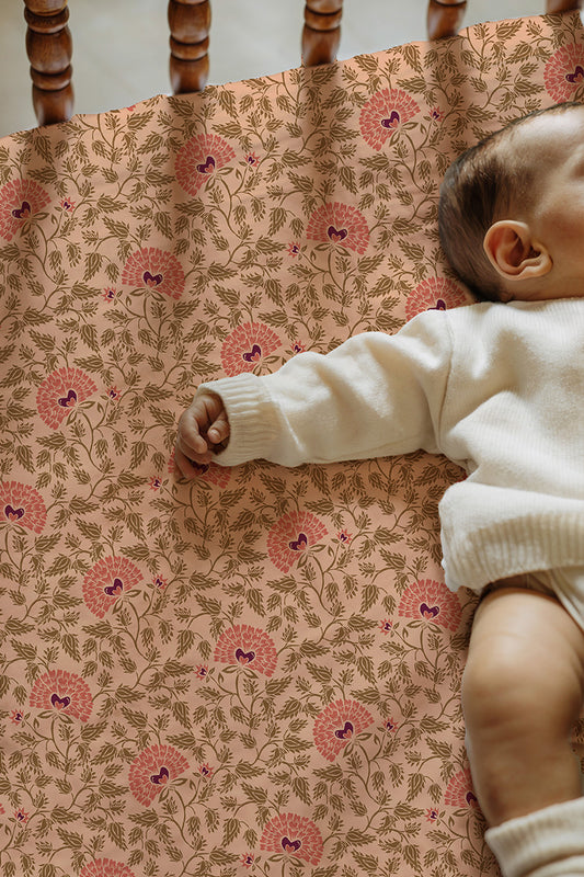 XL swaddle Lou peachy pink