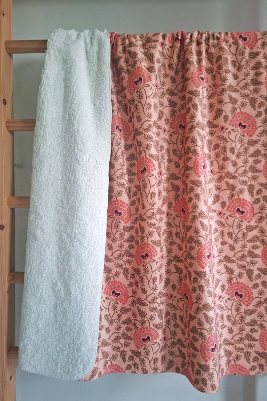 Sherpa fleece deken met print