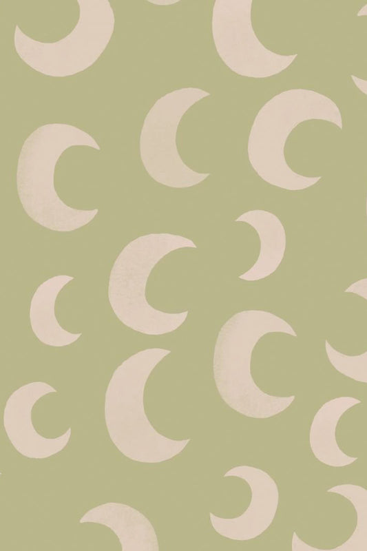 Behang Moon - Pistache - Luz and Moon