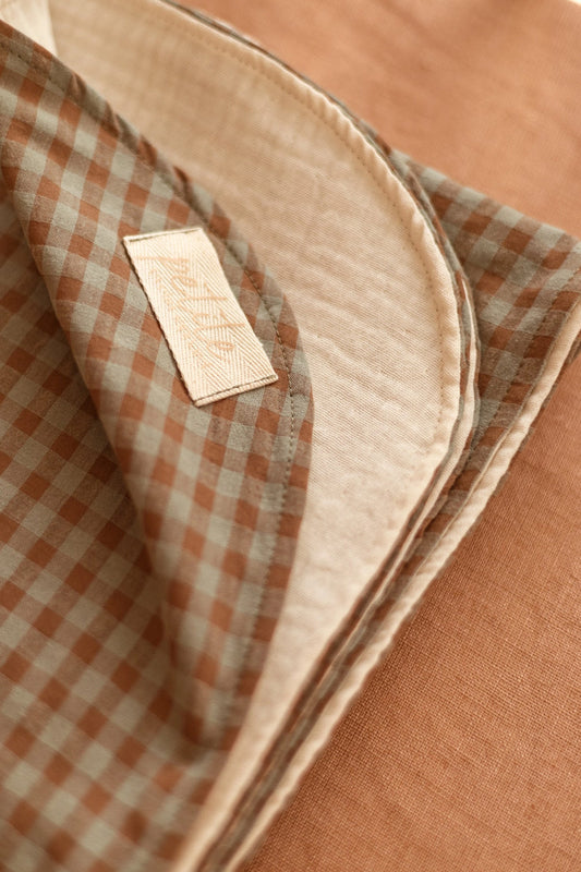 PRE-ORDER - Mousseline deken ruit - groen