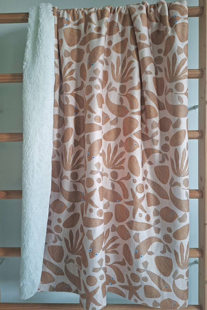 PRE-ORDER Sherpa fleece deken met print