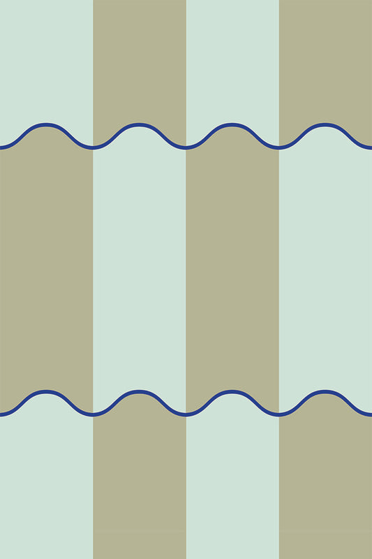 Behang Ocean - Green - Luz and Moon