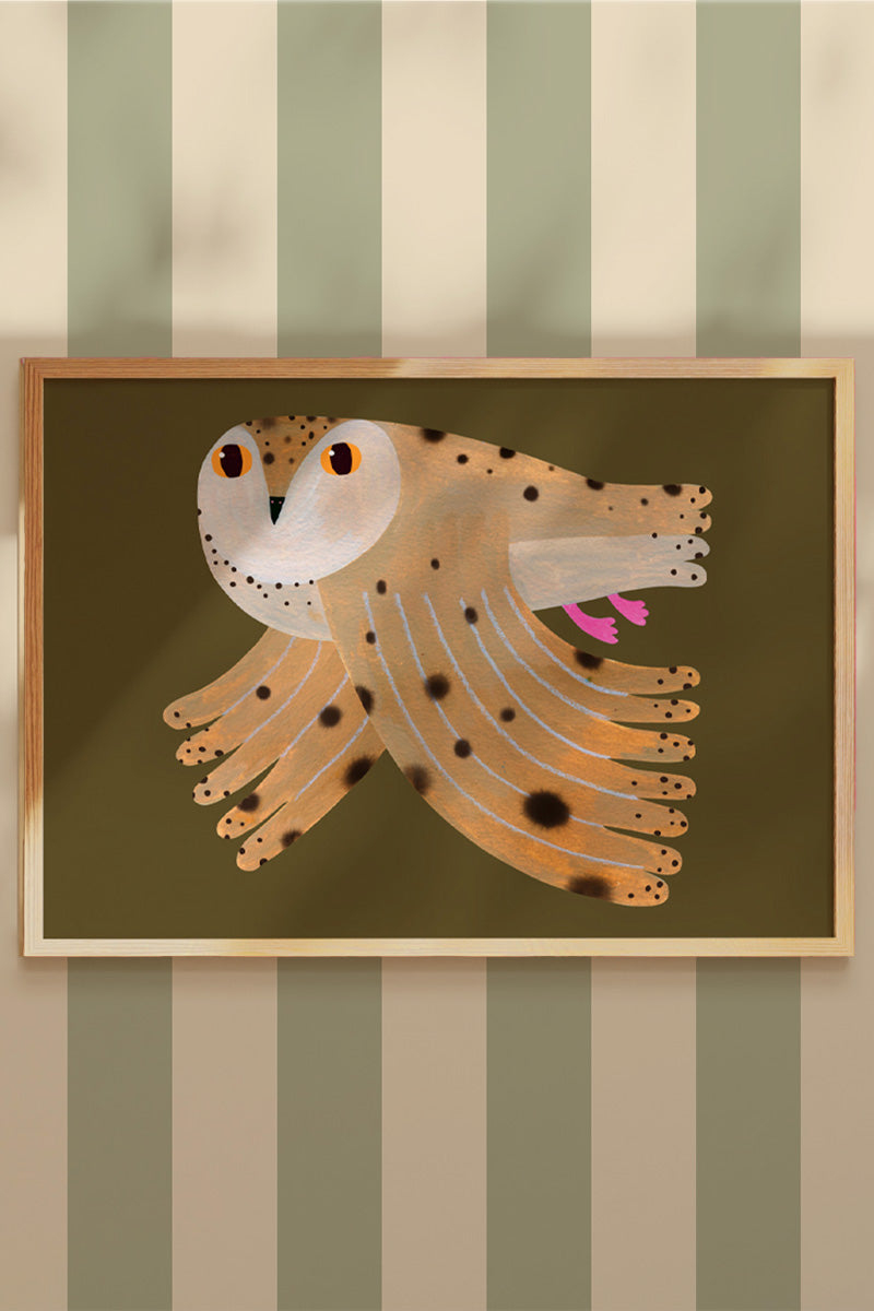 Poster Owl Fern - A3