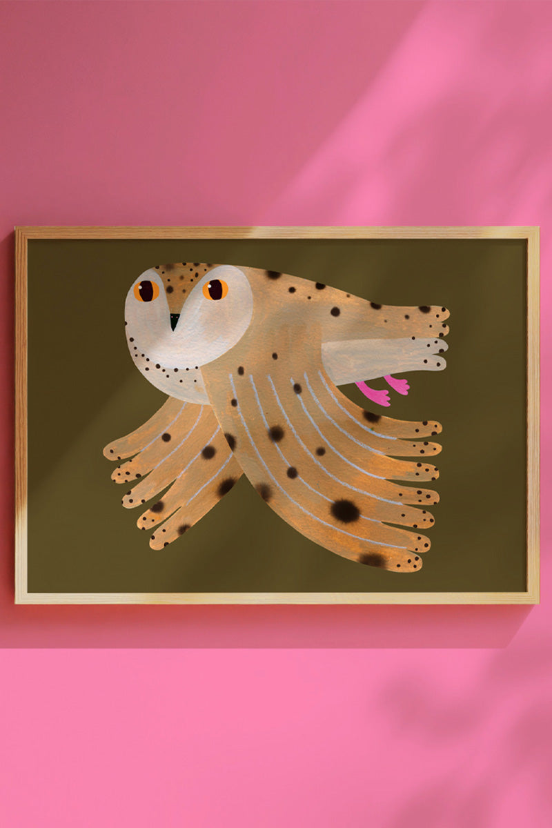 Poster Owl Fern - A3
