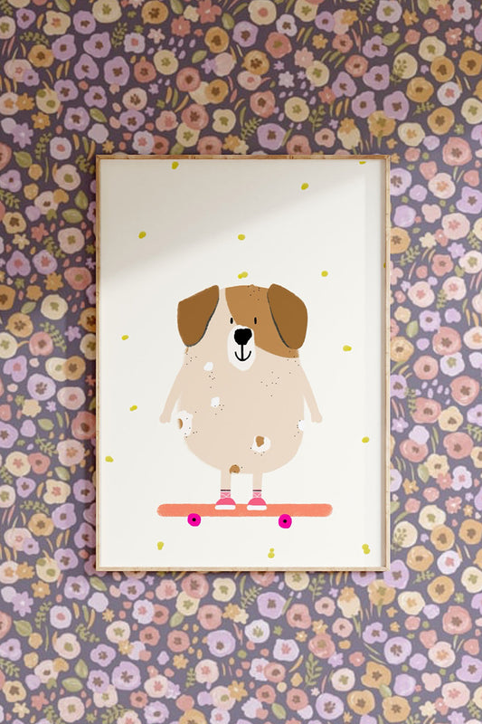 Poster Vrolijk Hondje (A4) - Luz and Moon