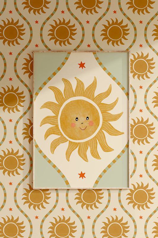 Poster Sol mint (A4-A3) - Luz and Moon