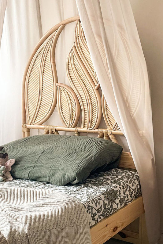 Rotan hoofdbord Leaves - Luz and Moon