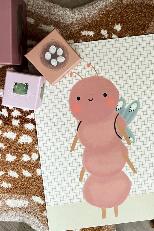 Poster Rupsje Ongeduld (A4-A3) - Luz and Moon