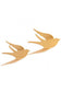 Set van 2 wand vogels - goud - Luz and Moon