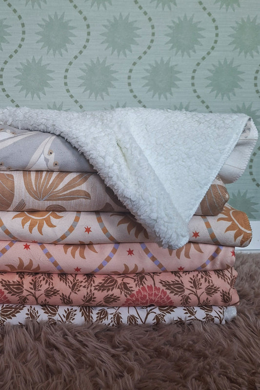 PRE-ORDER Sherpa fleece deken met print