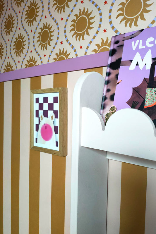 Behang Joy - peachy pink - Luz and Moon