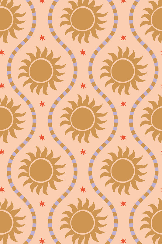 Behang Sol - peachy pink