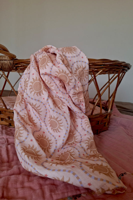 Hydrofiele doek Sol peachy pink