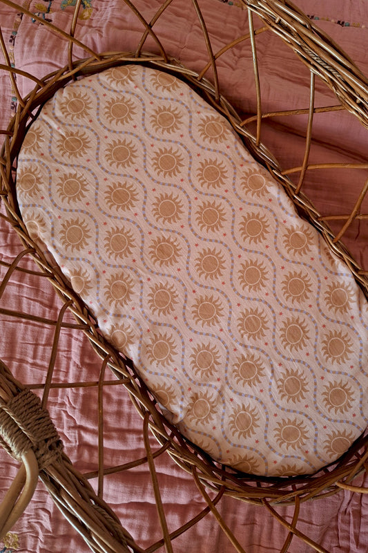 Wieg hoeslaken Sol peachy pink