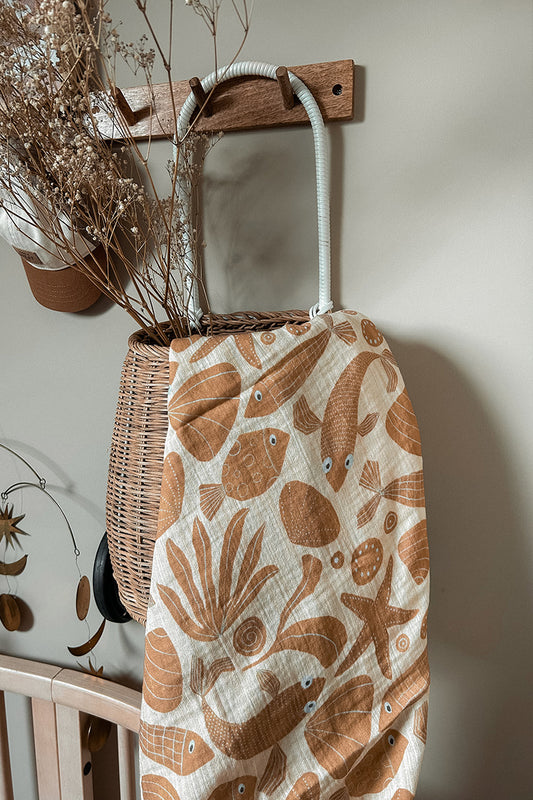 XL swaddle Nim Golden Brown - Luz and Moon