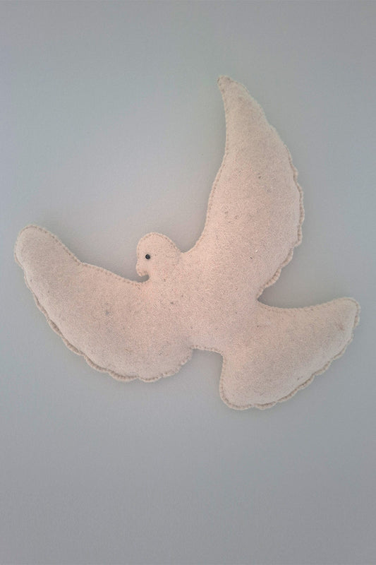 Vilten wandvogel ecru